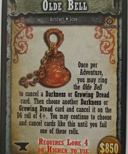 Shadows of Brimstone: Mine Artifact – Olde Bell Promo Card