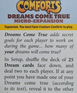 Creature Comforts: Dreams Come True Micro-Expansion