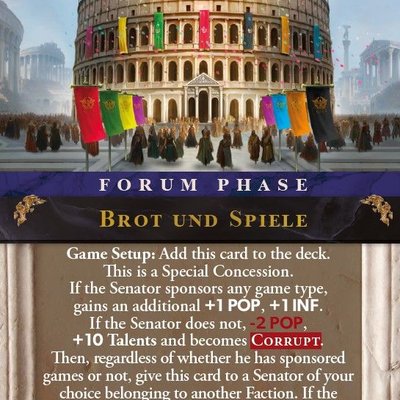 The Republic of Rome Remastered: Brot und Spiele Promo Card