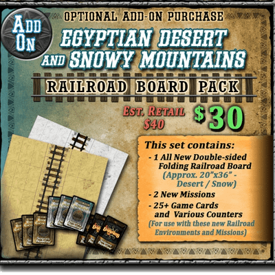Shadows of Brimstone: Egyptian Desert and Snowy Mountains Railroad Board Pack