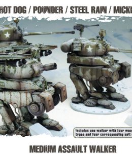 Dust Tactics: Medium Assault Walker – "Hot Dog / Pounder / Steel Rain / Mickey"