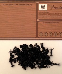 Empires: Age of Discovery – Prussia Player Board and Black Figures