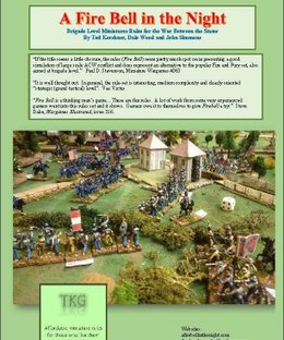 A Fire Bell in the Night: Brigade Level Miniature Rules for the War Between the States