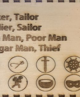 Tinker, Tailor, Soldier, Sailor, Rich Man, Poor Man, Beggarman, Thief.