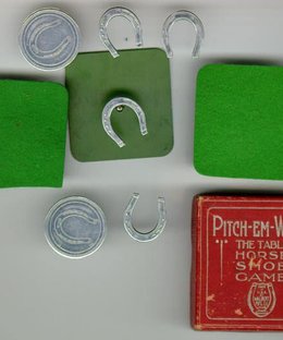 Pitch-em-Winks The Table Horse Shoe Game