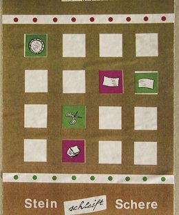 Stein schleift Schere