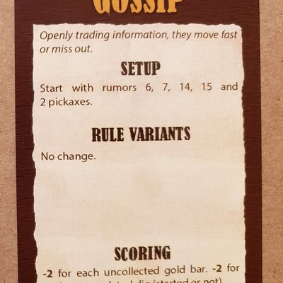Rumors of Gold: Gossip