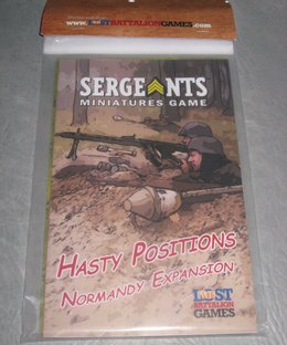 Sergeants Miniatures Game: Hasty Positions Normandy Expansion