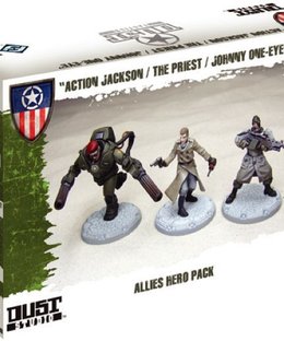 Dust Tactics: Allies Hero Pack – "Action Jackson / The Priest / Johnny One-Eye"