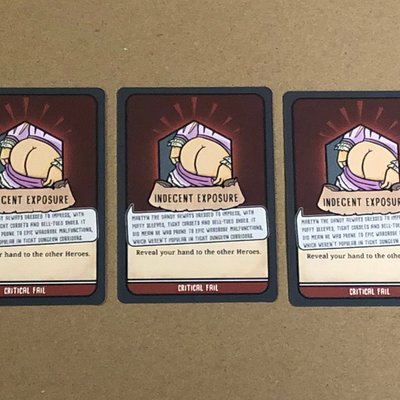 Hero Master: An Epic Game of Epic Fails – Indecent Exposure Promo Cards