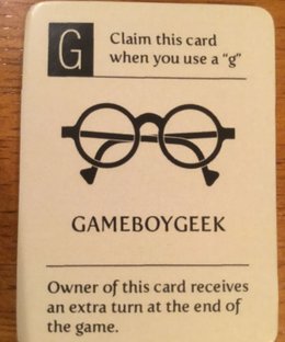 Letter Tycoon: Game Boy Geek Promo Card