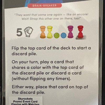 Skyrockets: Festival of Fire – P1 Playing with Matches Promo Card