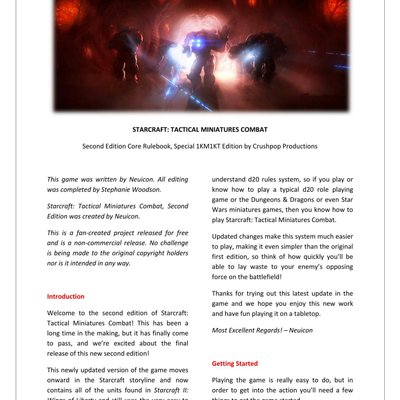 Starcraft: Tactical Miniatures Combat