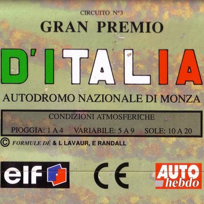 Formule Dé Circuit № 3: GRAN PREMIO D'ITALIA – Autodromo Nazionale Monza