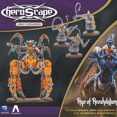 Heroscape: Revna's Rebuke – Iron Lich Viscerot and Necrotech Wraithriders Army Expansion