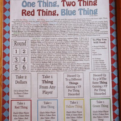 One Thing, Two Thing, Red Thing, Blue Thing