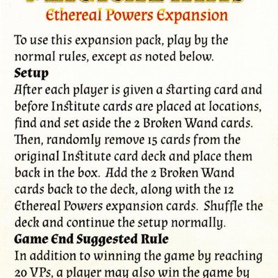 The Institute for Magical Arts: Ethereal Powers Expansion
