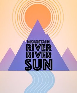 Mountain, River, River, Sun