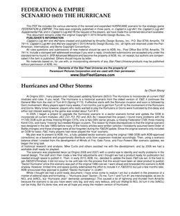 Federation and Empire: The Hurricane