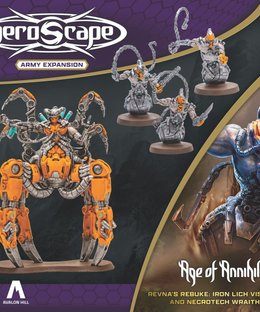 Heroscape: Revna's Rebuke – Iron Lich Viscerot and Necrotech Wraithriders Army Expansion