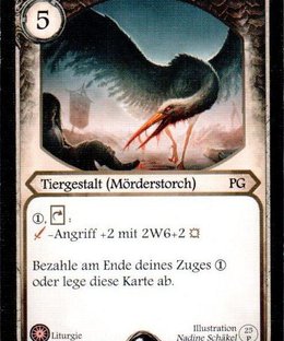Aventuria: Promokarte "Tiergestalt (Mörderstorch)"