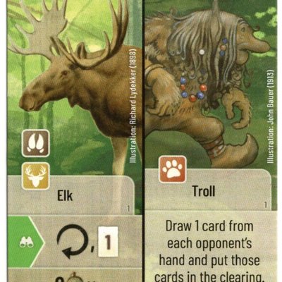 Forest Shuffle: Elk / Troll Promo Card