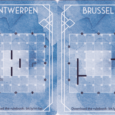 Railroad Ink: Brussel and Antwerpen Blueprint Promo Card