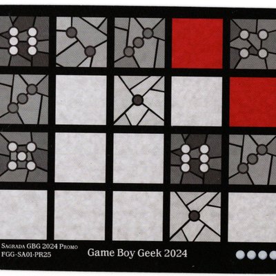 Sagrada: Promo 25 – Game Boy Geek 2024 Window Pattern Card