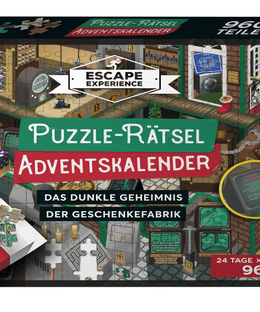 Puzzle-Rätsel-Adventskalender:  Das Dunkle Geheimnis der Geschenkefabrik