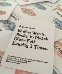 A Game About Writing Words, Aiming to Match Other Folk Exactly 3 Times.