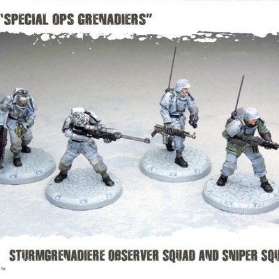 Dust Tactics: Sturmgrenadiere Observer Squad and Sniper Squad – "Special Ops Grenadiers"