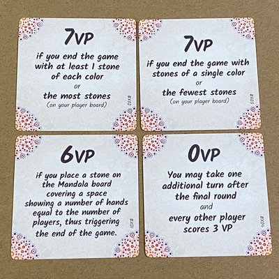 Mandala Stones: Dice Tower 2021 Objective Cards