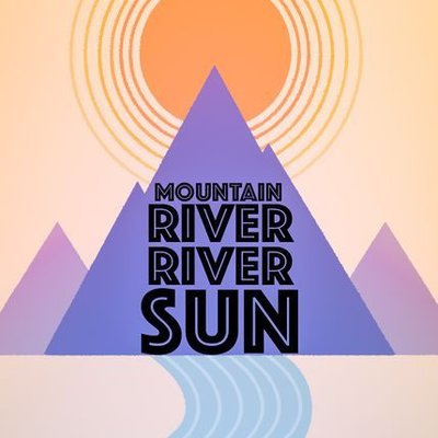 Mountain, River, River, Sun
