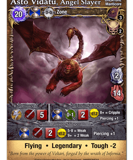 Mage Wars: Asto Vidatu, Angel Slayer Promo Card