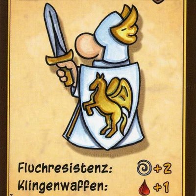 Kleine Helden promo card "Weißer Ritter"