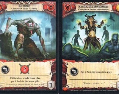 Hero Realms: Necromancer Promo & 4 Zombie Cards