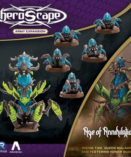 Heroscape: Rising Tide – Queen Maladrix and Festering Honor Guard Army Expansion