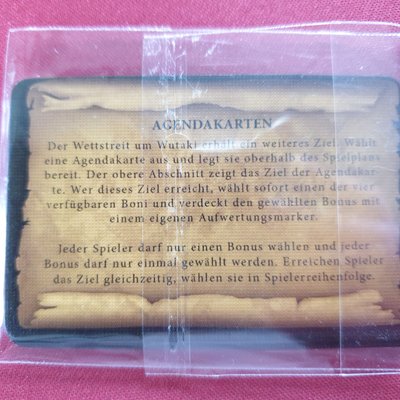 Wutaki: Agendakarten