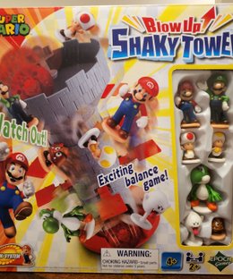 Super Mario Blow Up! Shaky Tower Balancing Game