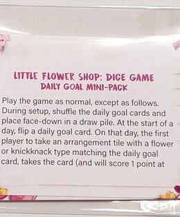 The Little Flower Shop Dice Game: Daily Goal Pack