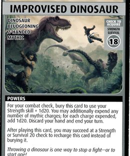 Pathfinder Adventure Card Game: Wrath of the Righteous – "Improvised Dinosaur" Promo Card