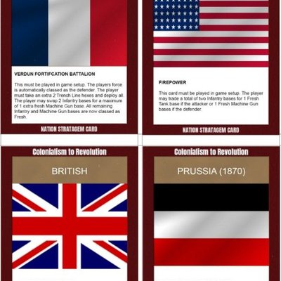 Colonialism to Revolution: Game Cards – Nation Set 1