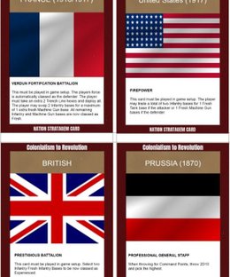 Colonialism to Revolution: Game Cards – Nation Set 1