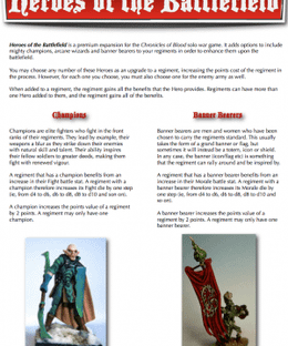 Chronicles of Blood: Heroes of the Battlefield