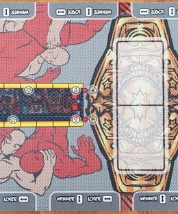 Super Pocket League Extreme Wrestling: Cage Match Ring Playmat