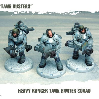 Dust Tactics: Heavy Ranger Tank Hunter Squad – "Tank Busters"