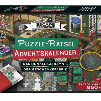 Puzzle-Rätsel-Adventskalender:  Das Dunkle Geheimnis der Geschenkefabrik
