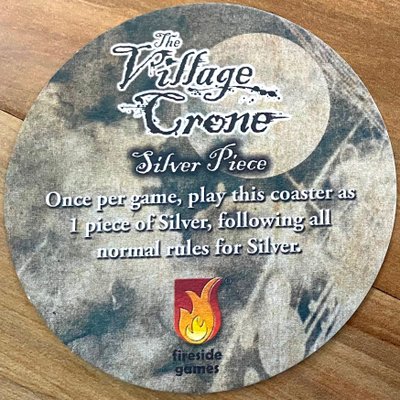 The Village Crone: Silver Promo Coaster