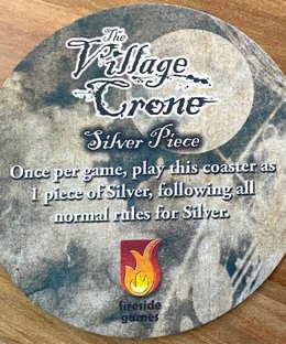 The Village Crone: Silver Promo Coaster