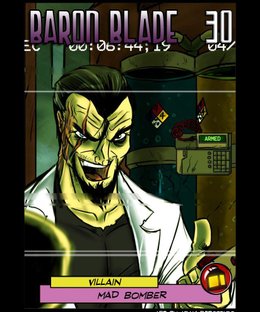 Sentinels of the Multiverse: Mad Bomber Blade Villain Promo Card